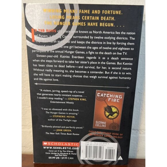 The Hunger Games By Suzanne Collins Paperback (Book 1) - Picture 3 of 4
